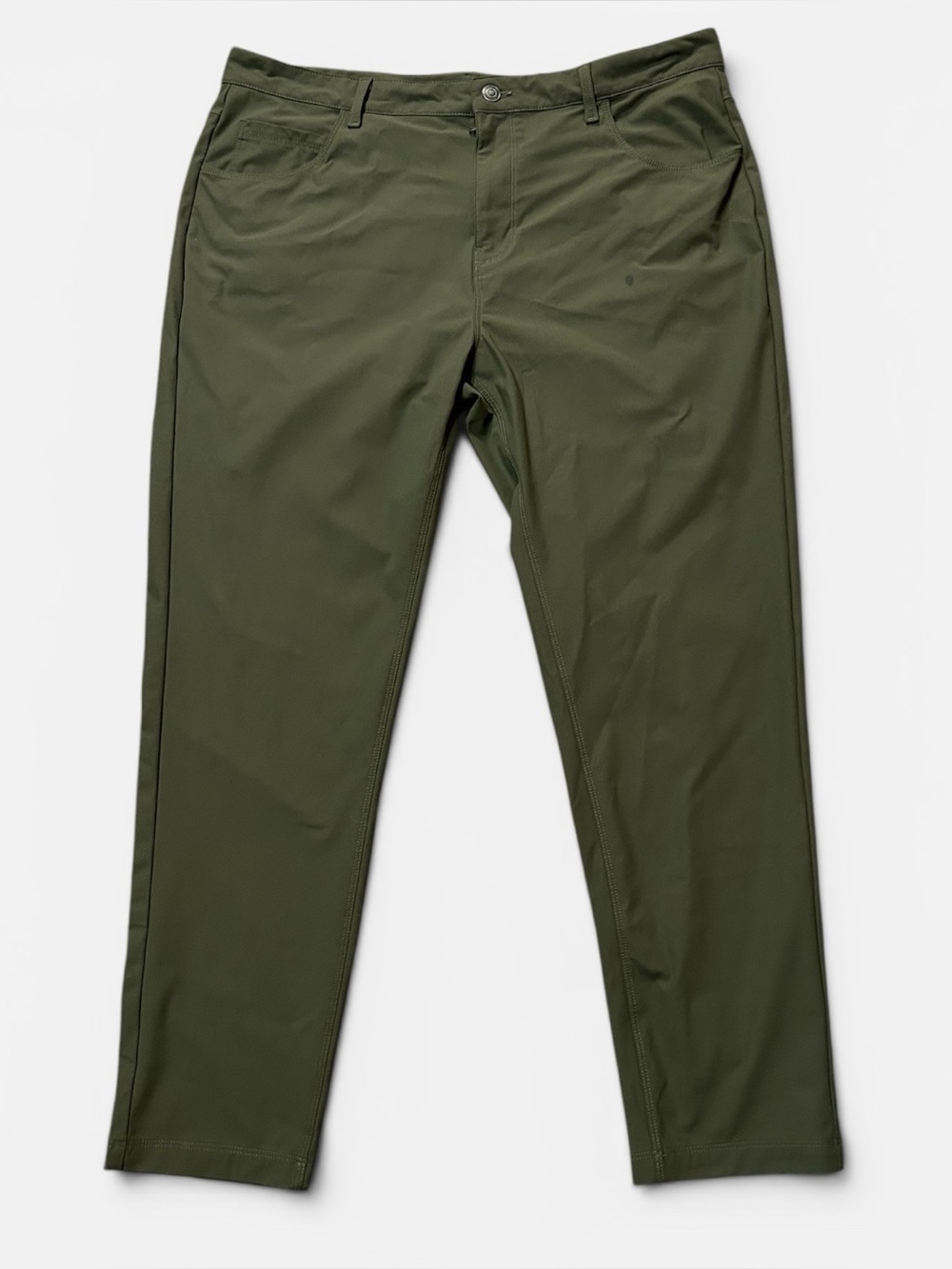 Fabletics Men’s The Don 5 Pocket Pant Slim Fit 38” W Olive Green Pants